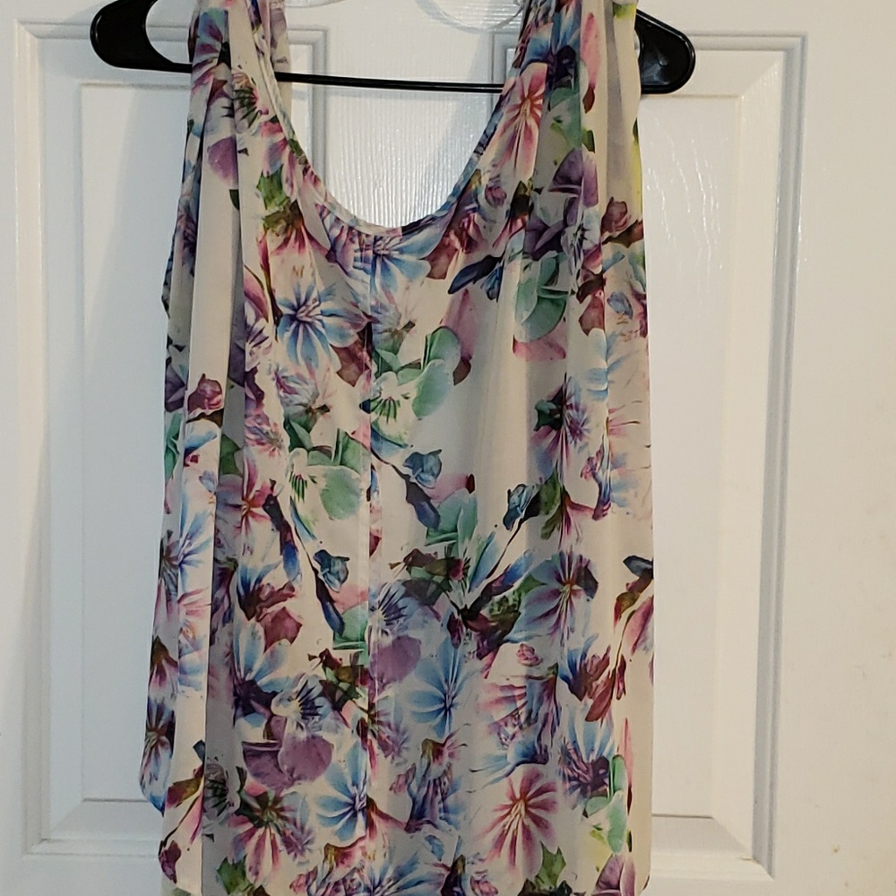 🍍Torrid Chiffon open back blouse